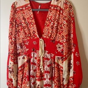 Free People Mixin It Up Mini Dress Nwot 